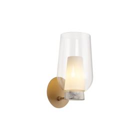 M8400  Nora Wall Lamp 1 Light E27 Gold/White